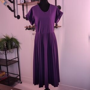 elizabeth and nicole pleated dress Vintage 90s Elizabeth & Nicole Rust Orange Pleated Secretary Dress Medium Large